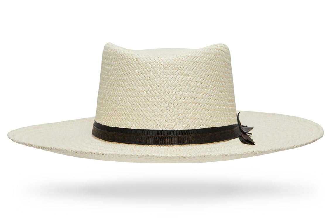 Black White Ecuadorian Straw Hat