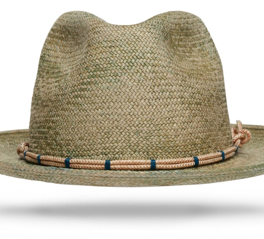 Blue Natural Ecuadorian Straw Hat