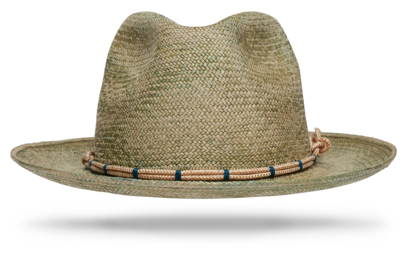 Blue Natural Ecuadorian Straw Hat