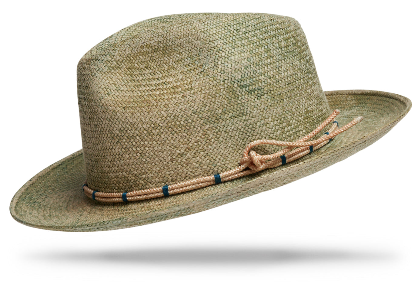Blue Natural Ecuadorian Straw Hat