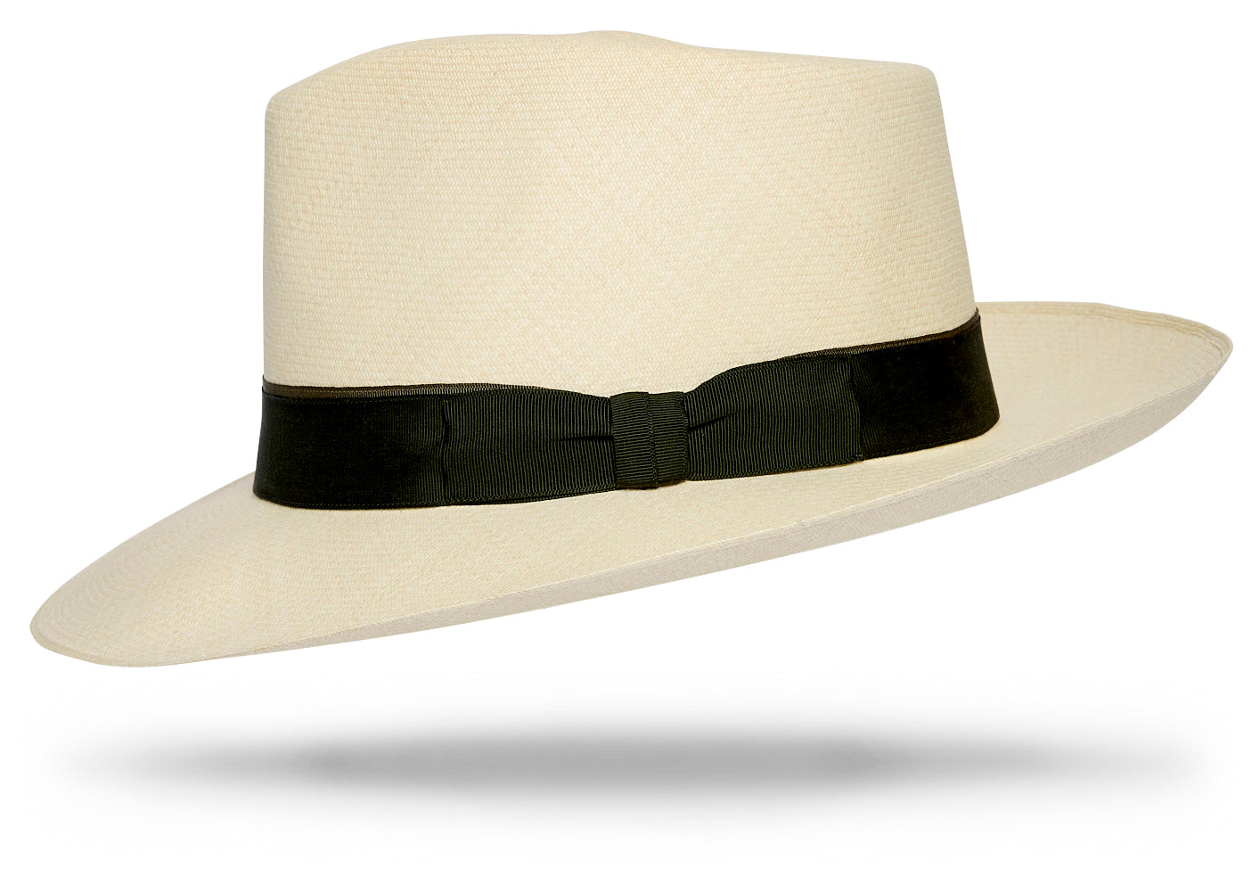 Black Green Woven Straw Hat