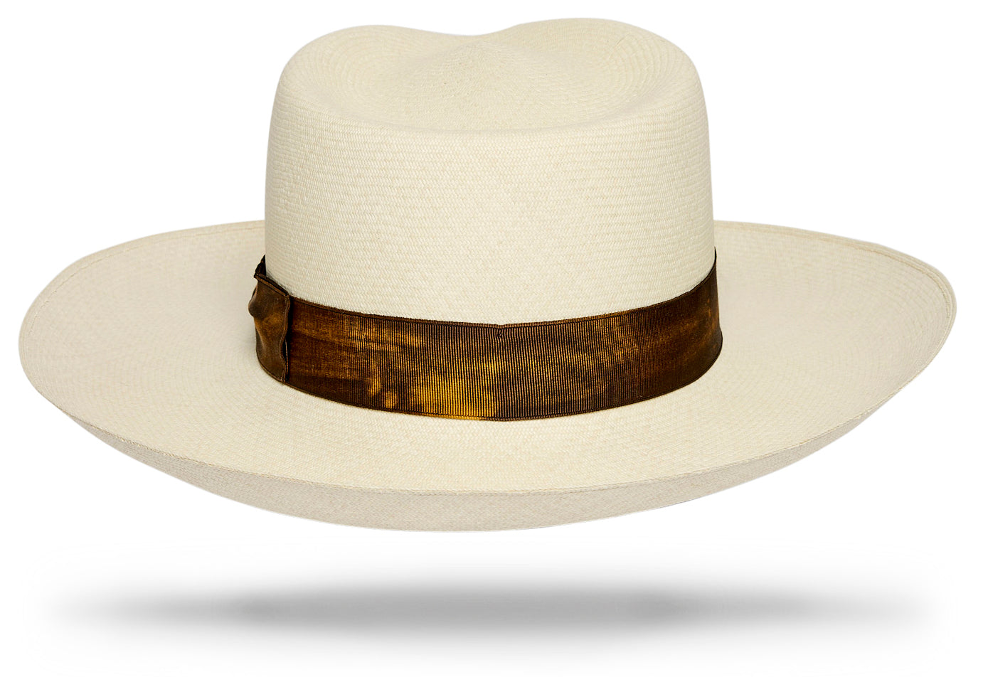 Woven Straw Hat with Layered Detail