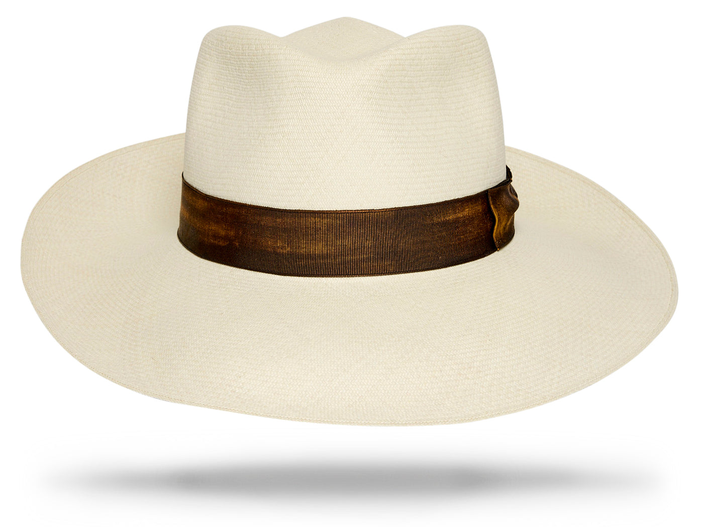 Woven Straw Hat with Layered Detail