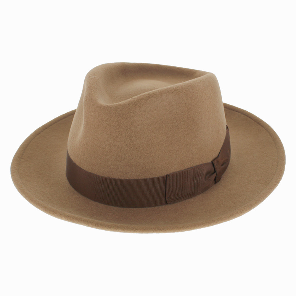 Outdoor Wool Felt Teardrop Crown Fedora Hat - Image 2