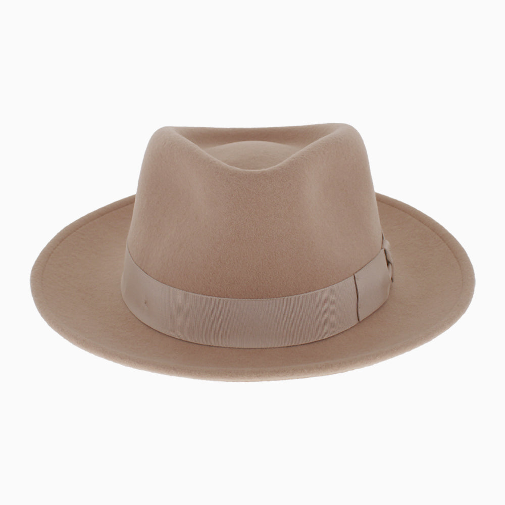 Outdoor Wool Felt Teardrop Crown Fedora Hat - Image 31