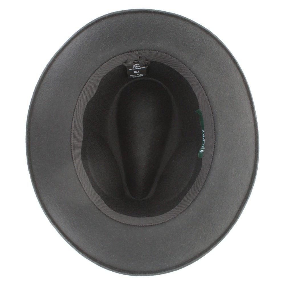 Refined Wool Felt Water Repellent Fedora Hat - Image 6