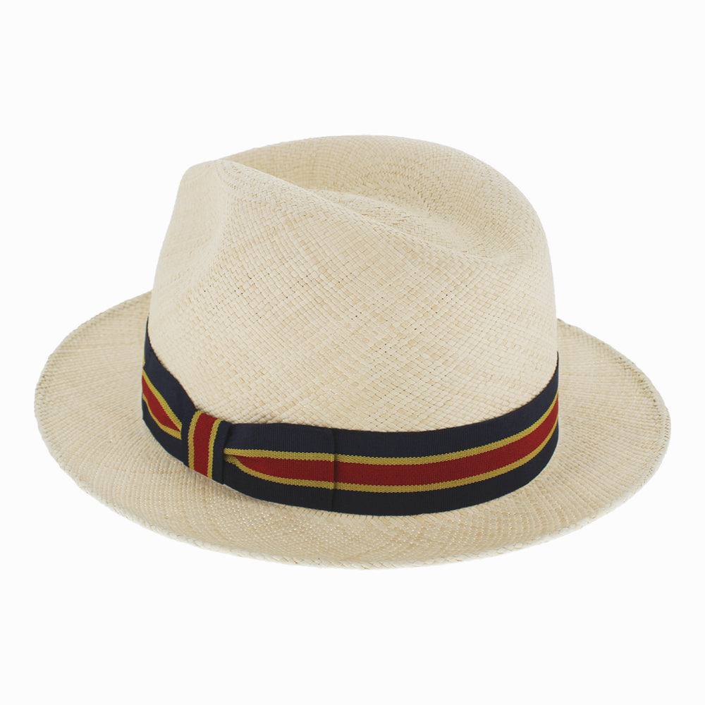 Structured Panama Straw Fedora Hat - Image 3