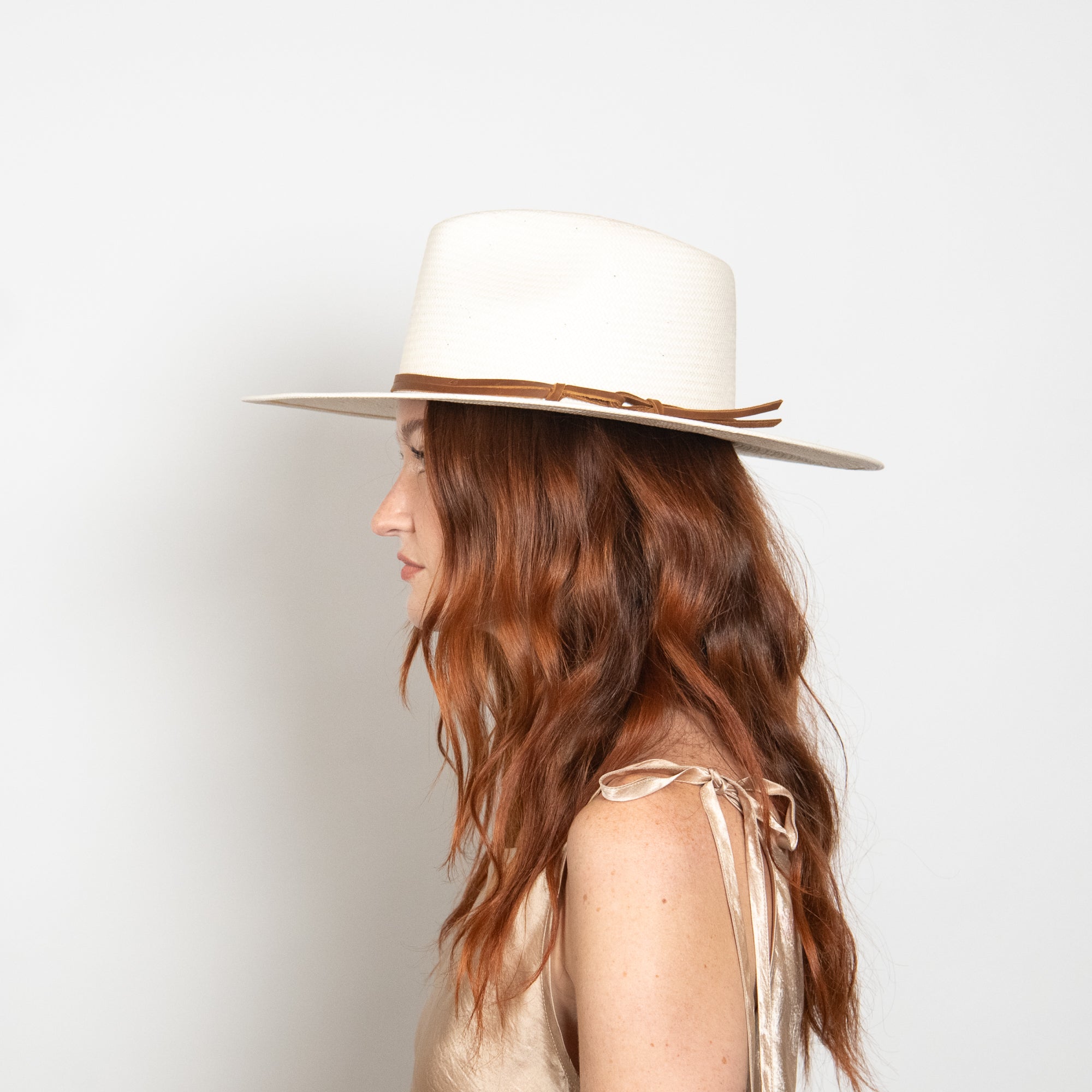 Soft Haven Wide Brim Sun Hat in Straw - Cream - Image 4