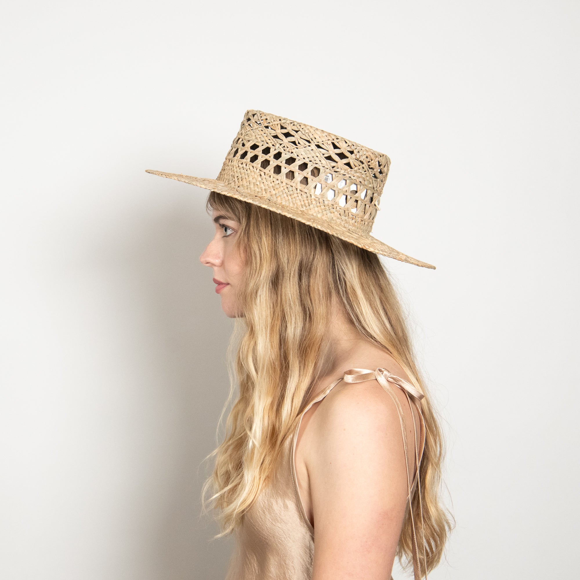 Willow Textured Panama Hat Crafted in Straw - Image 7