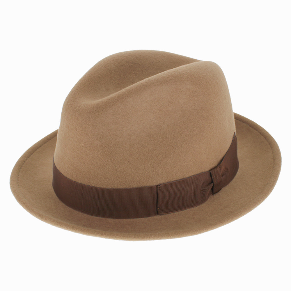 Traditional Wool Felt Packable Fedora Hat - Image 2