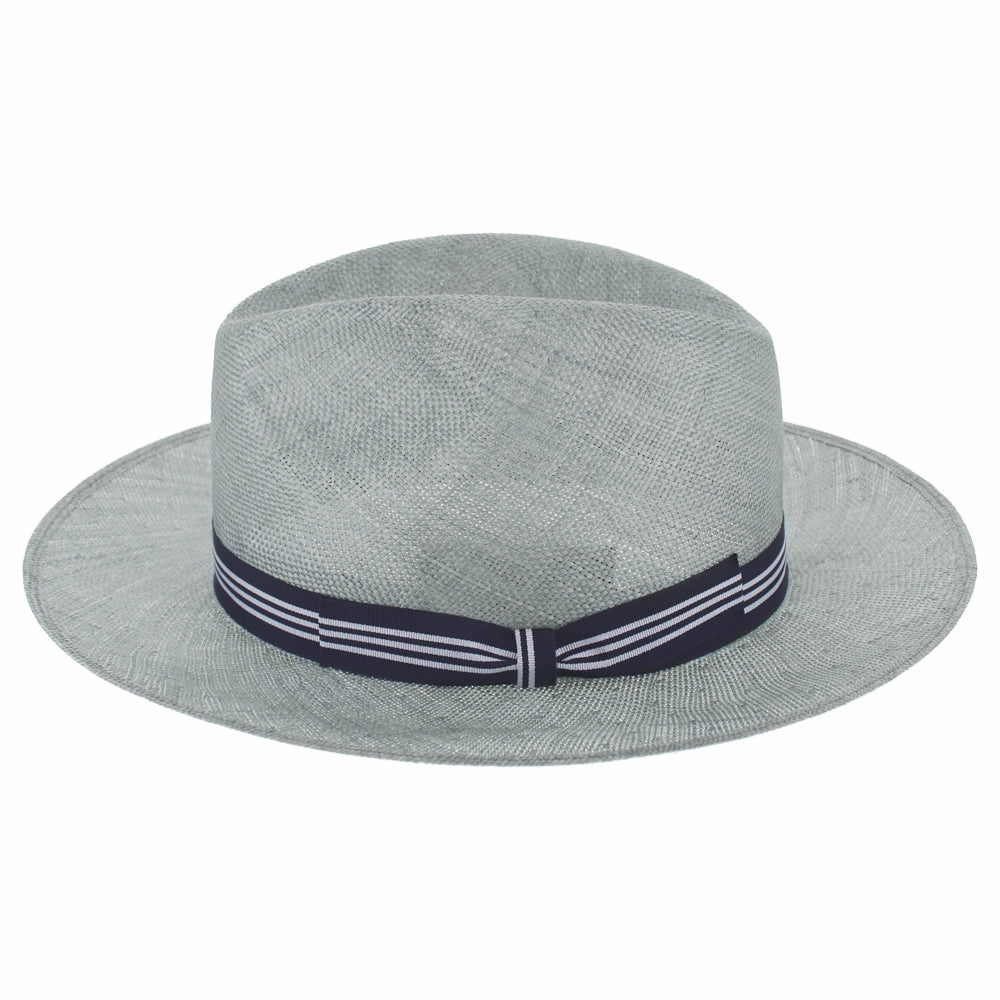 Lightweight Straw Fedora Hat in Cerulean - Image 9