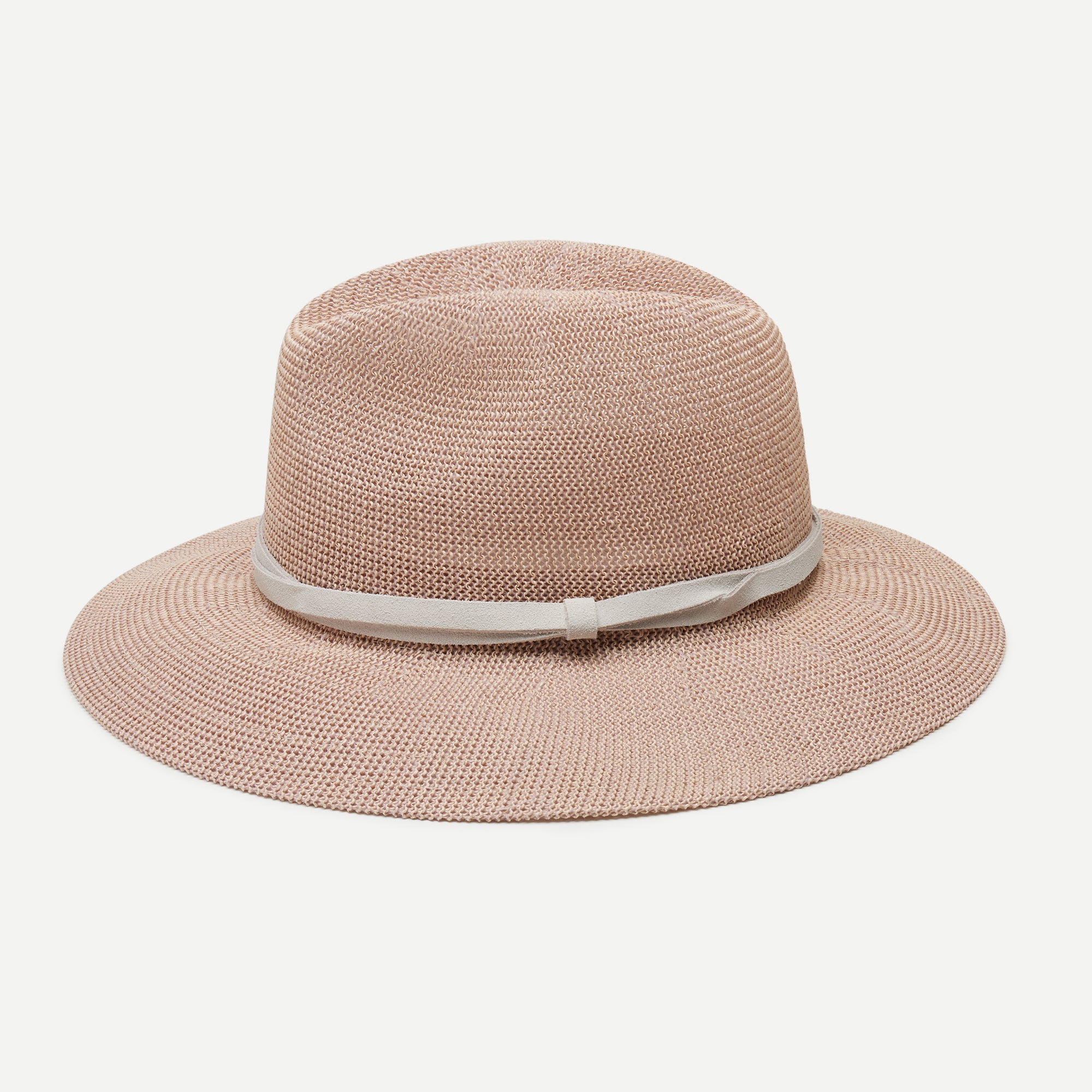 Indigo Straw Panama Hat with Classic Finish - Pink - Image 6