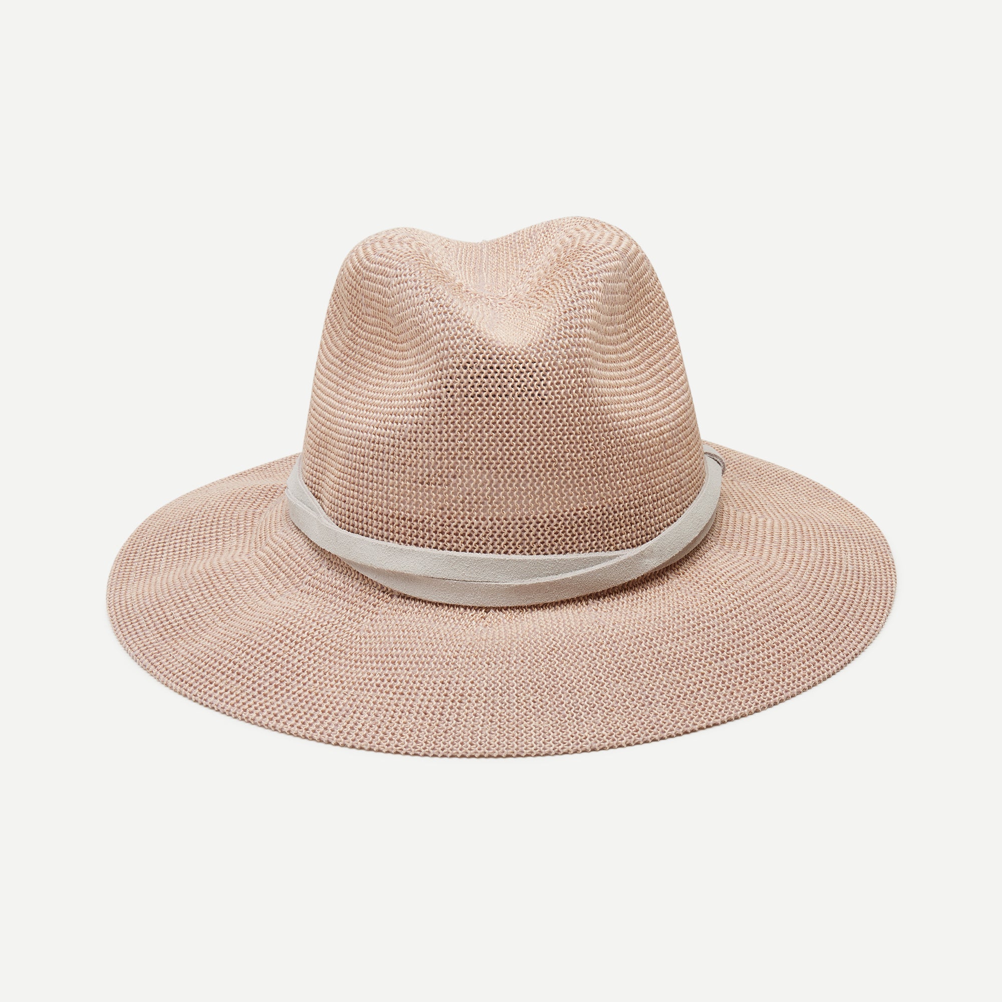 Indigo Straw Panama Hat with Classic Finish - Pink - Image 7
