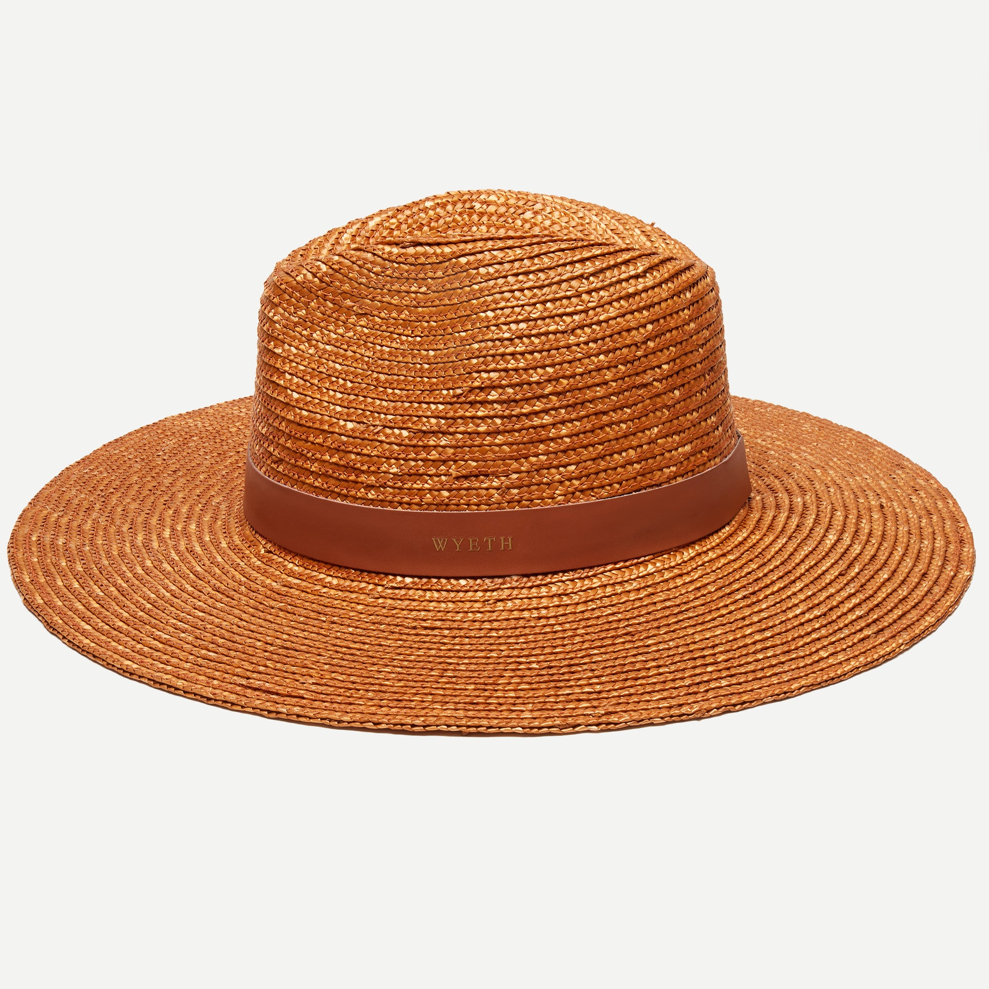 Relaxed Veda Panama Hat in Wheat Straw - Rust - Image 3