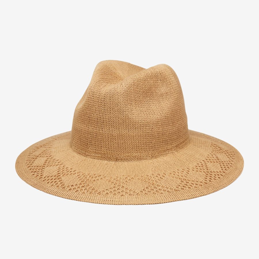 Braided Haven Packable Sun Hat in Mesh - Tan