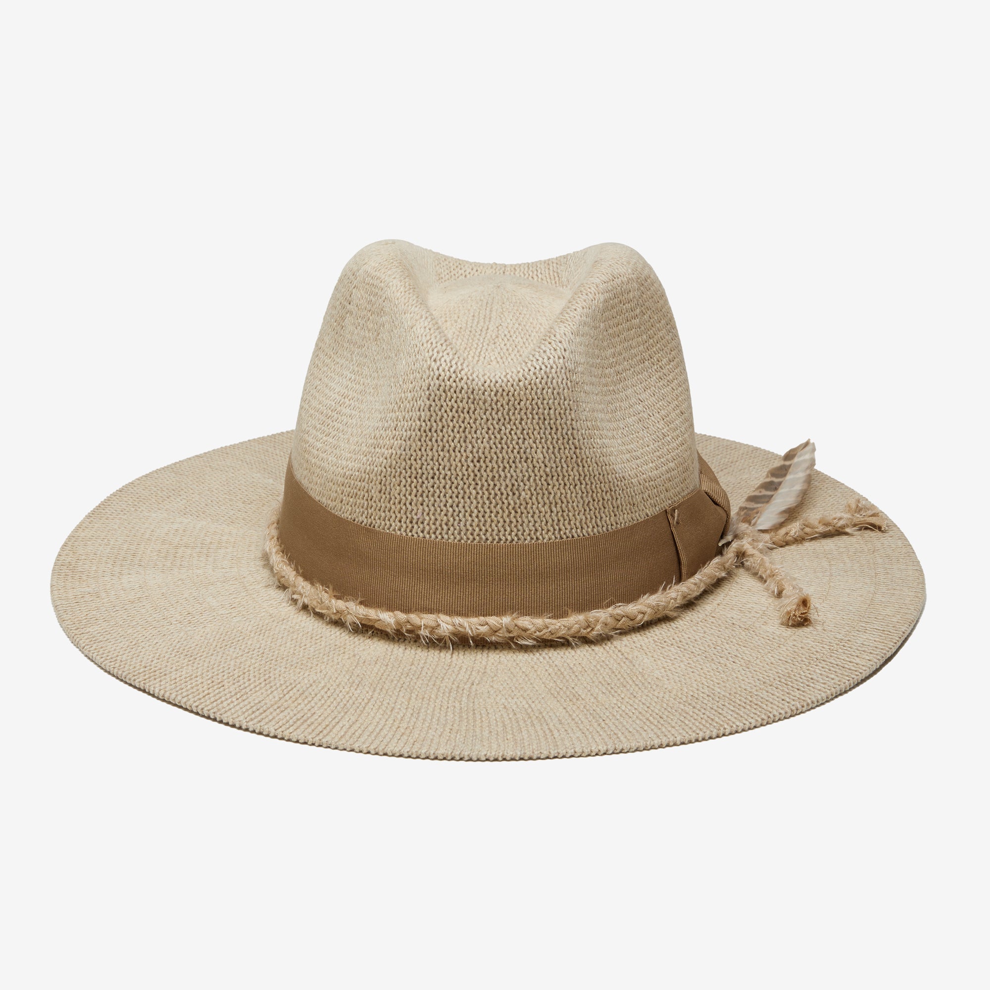 Aster Mesh Panama Hat with Flexible Finish - Camel - Image 3