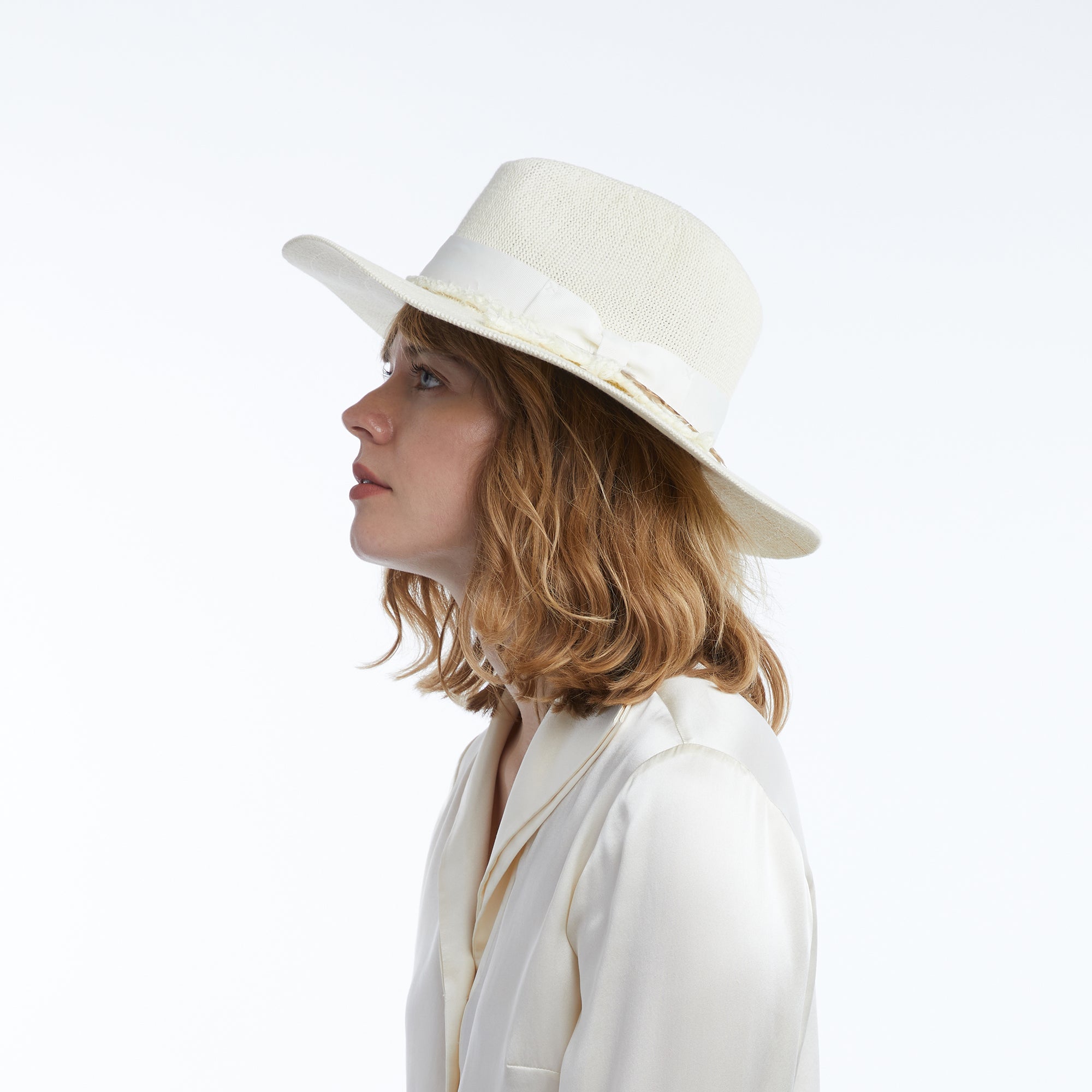 Wren Braided Mesh Panama Hat - Ivory - Image 5