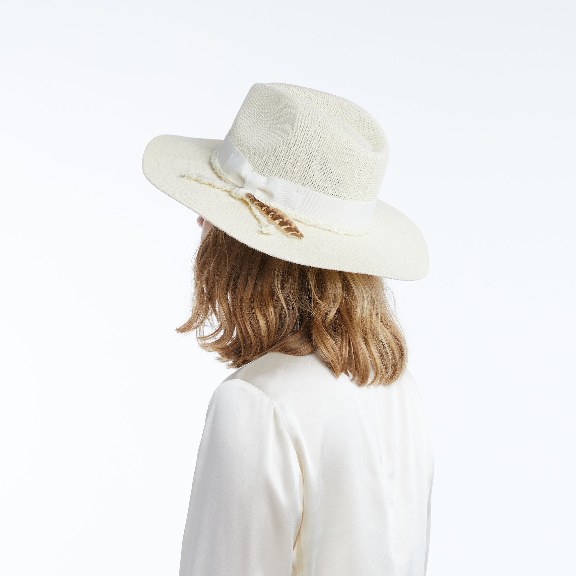 Wren Braided Mesh Panama Hat - Ivory - Image 6
