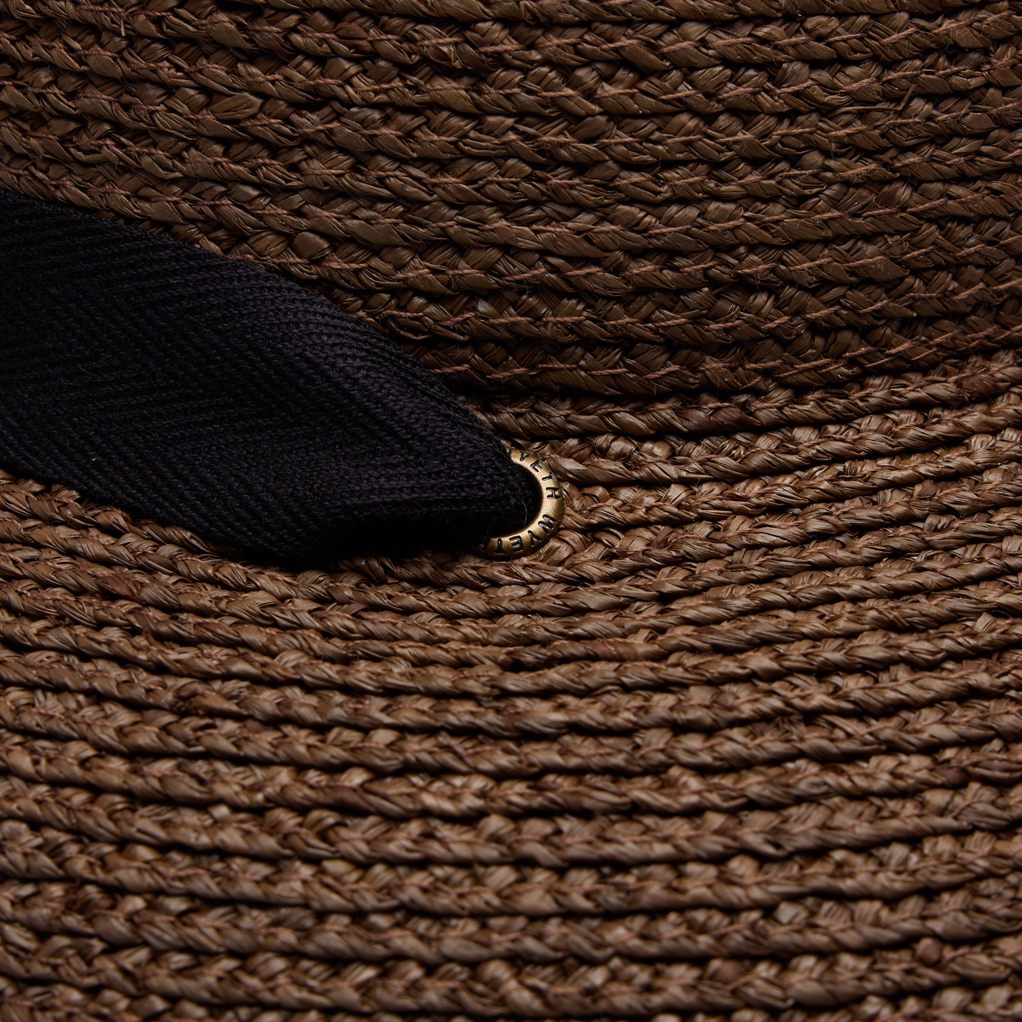 Maple Structured Wide Brim Sun Hat Crafted in Raffia - Chocolate - Image 6