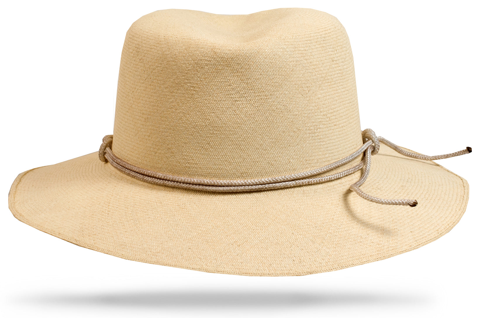 Woven Straw Hat with Hemp Cord