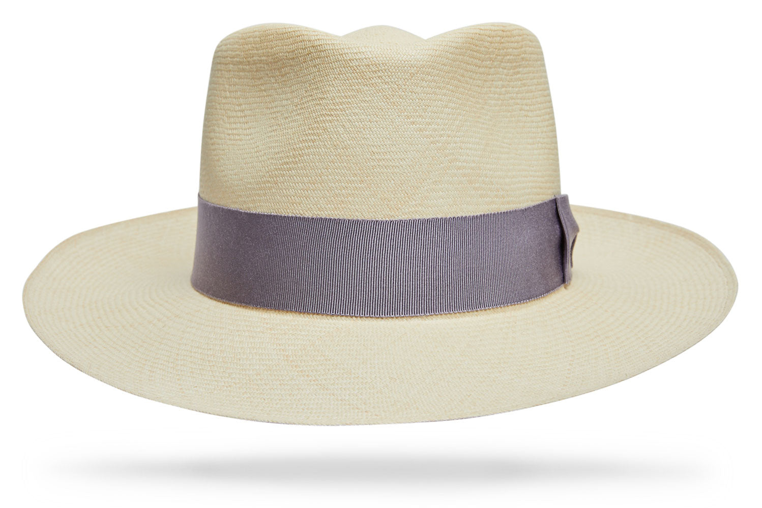 Woven Straw Hat with Textured Band