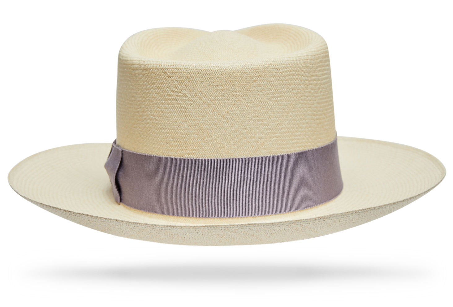 Woven Straw Hat with Textured Band