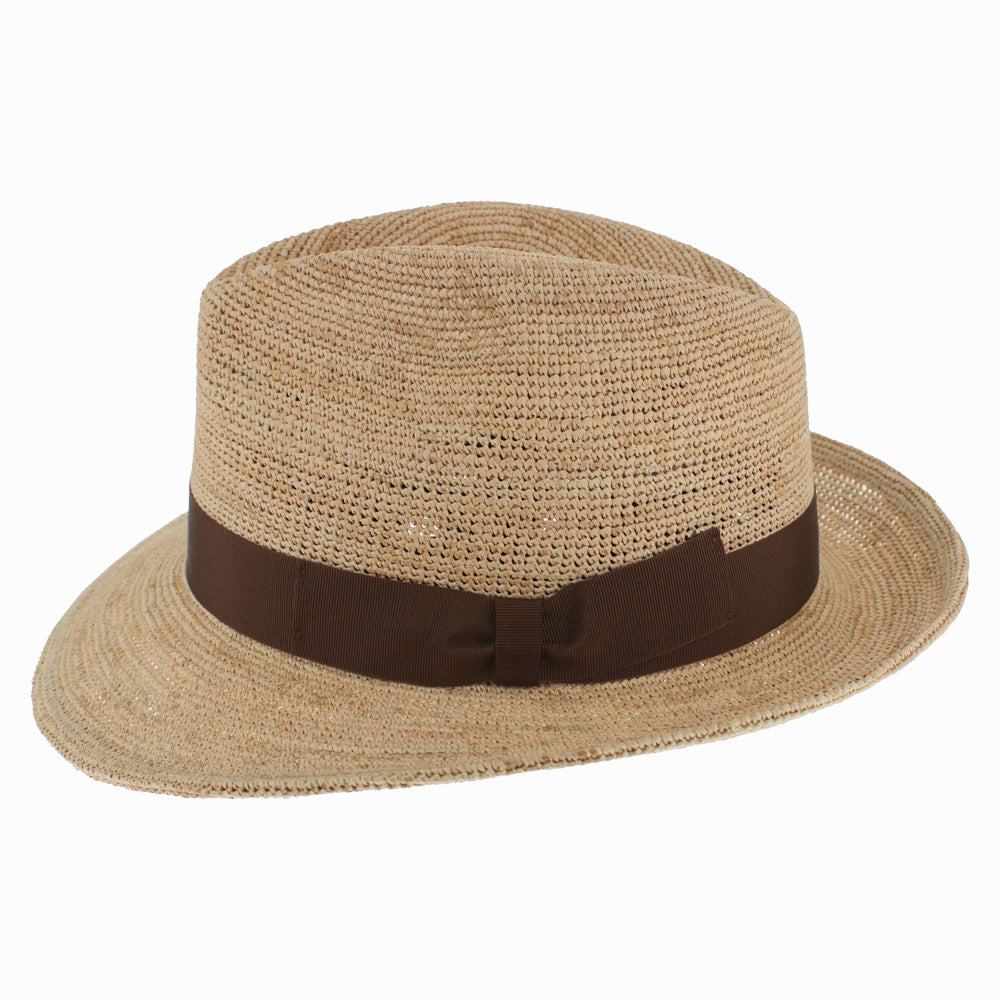 Versatile Raffia Straw Breathable Fedora Hat - Image 3