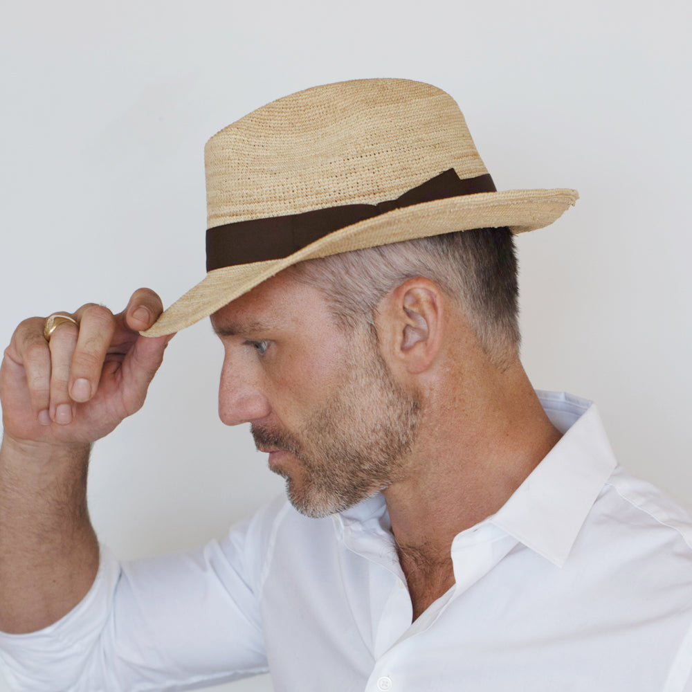 Versatile Raffia Straw Breathable Fedora Hat