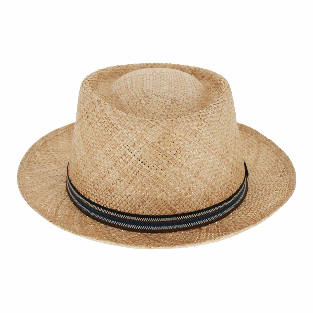 Polished Straw Breathable Pork Pie Hat - Image 7
