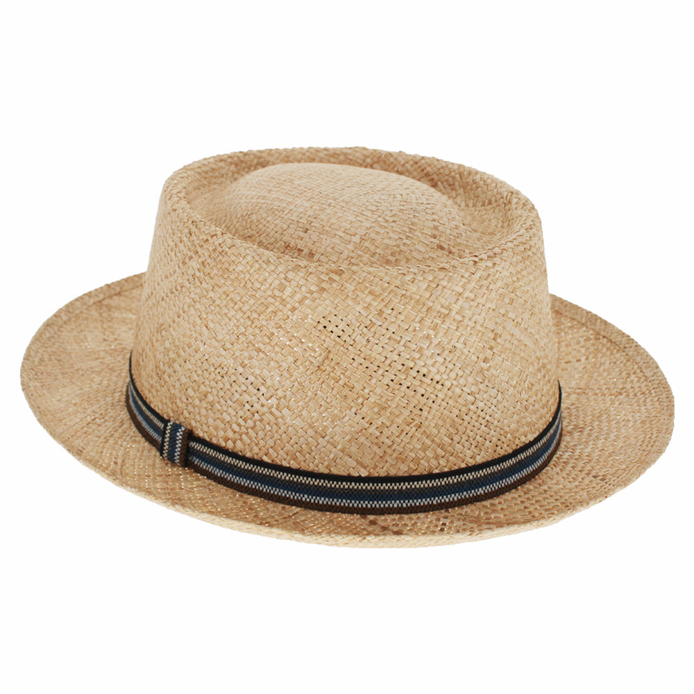 Polished Straw Breathable Pork Pie Hat - Image 3