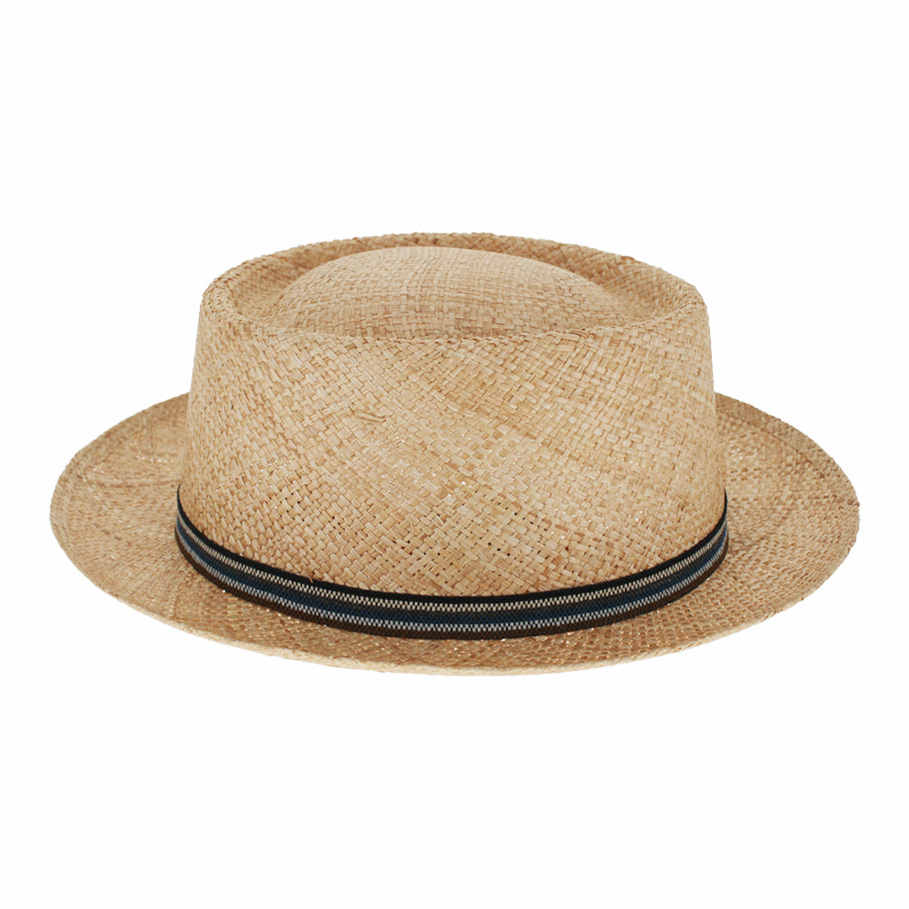 Polished Straw Breathable Pork Pie Hat - Image 5