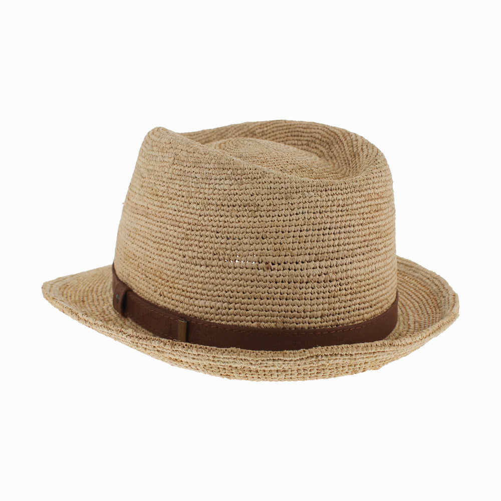 Refined Raffia Straw Trilby Hat - Image 4