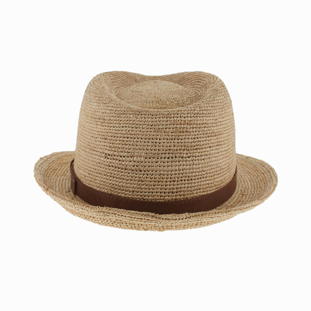 Refined Raffia Straw Trilby Hat - Image 5