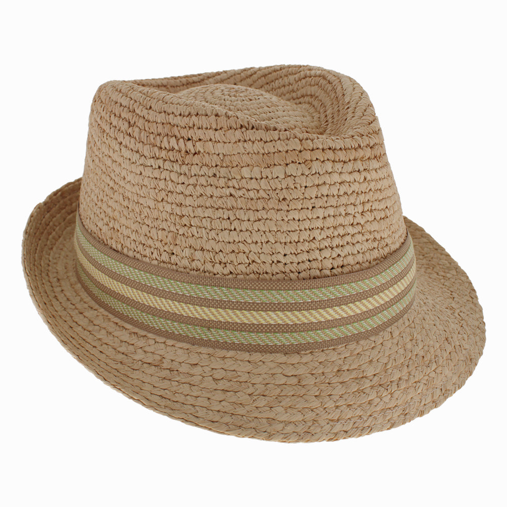 Everyday Raffia Straw Packable Trilby Hat - Image 6