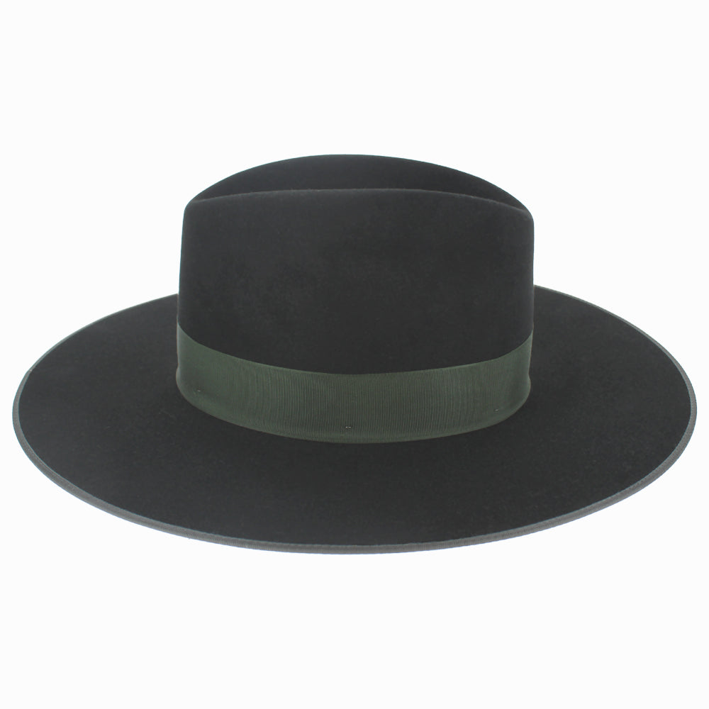 Refined Fur Felt Center Dent Fedora Hat - Image 6