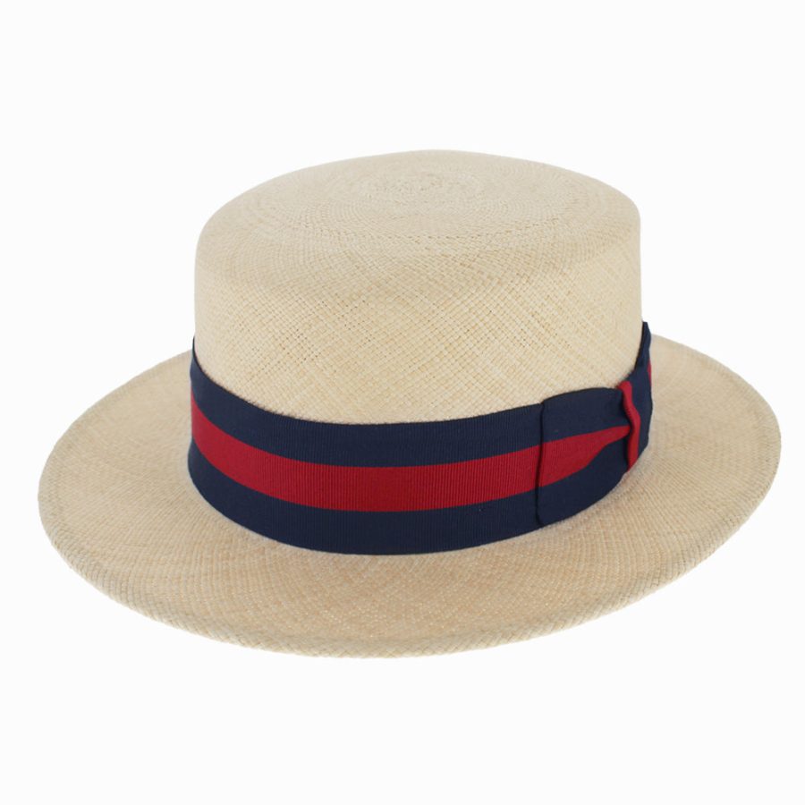 Classic Panama Straw Ribbon Band Boater Hat