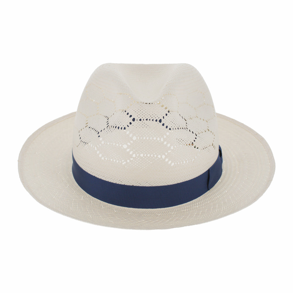 Outdoor Straw Fedora Hat in Bleach White - Image 7