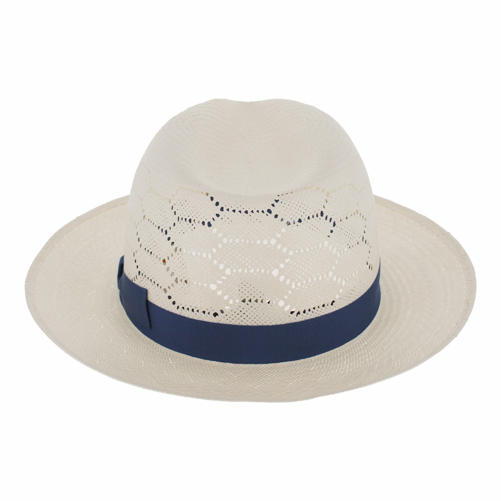 Outdoor Straw Fedora Hat in Bleach White - Image 4