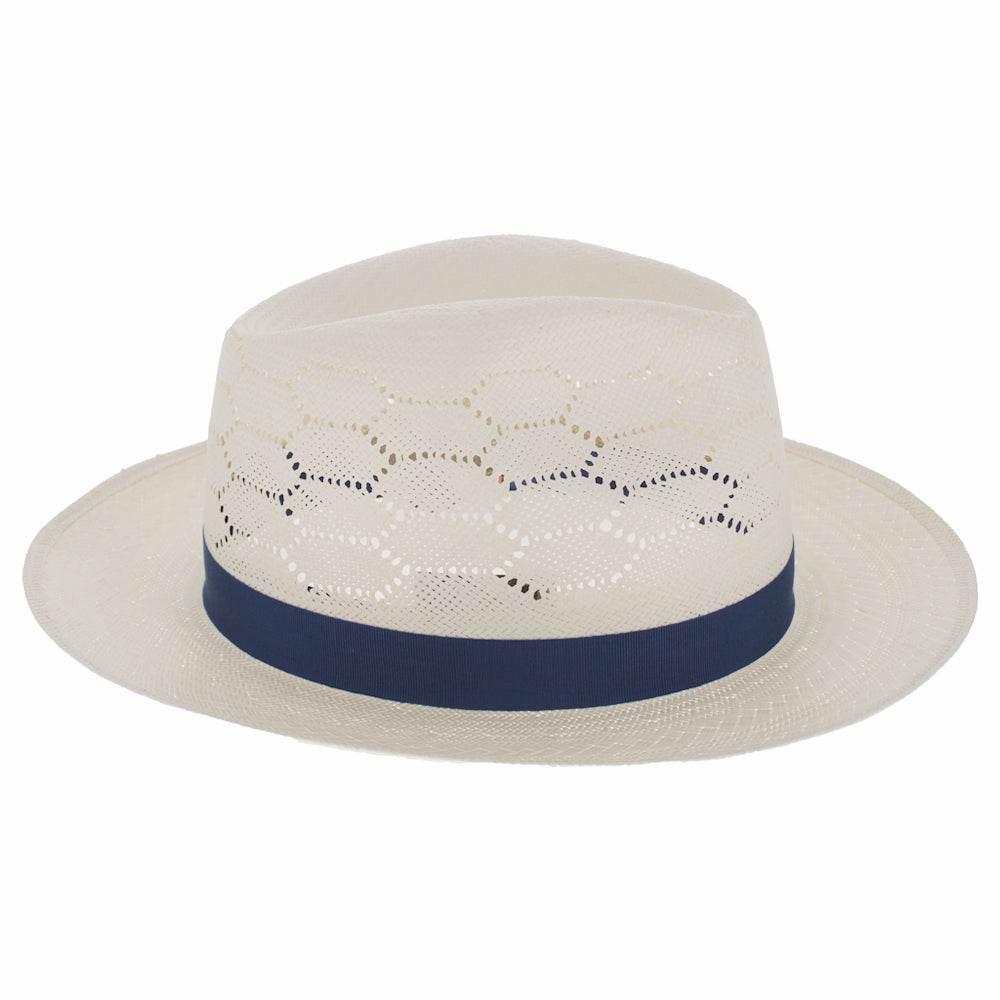Outdoor Straw Fedora Hat in Bleach White - Image 5