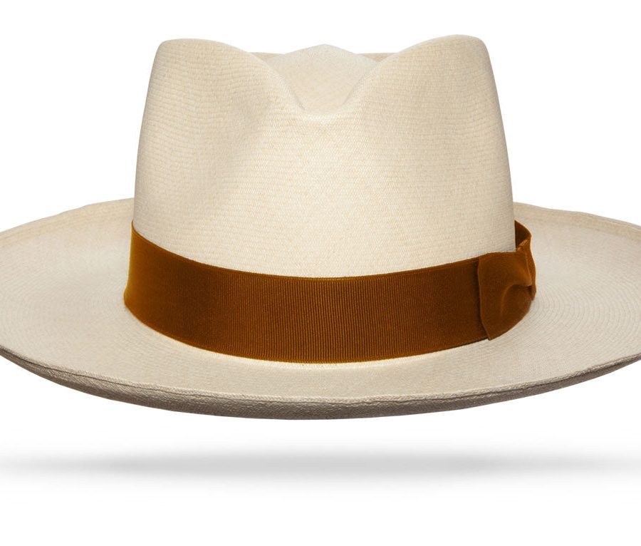 Brown Woven Straw Hat with Tonal Detail
