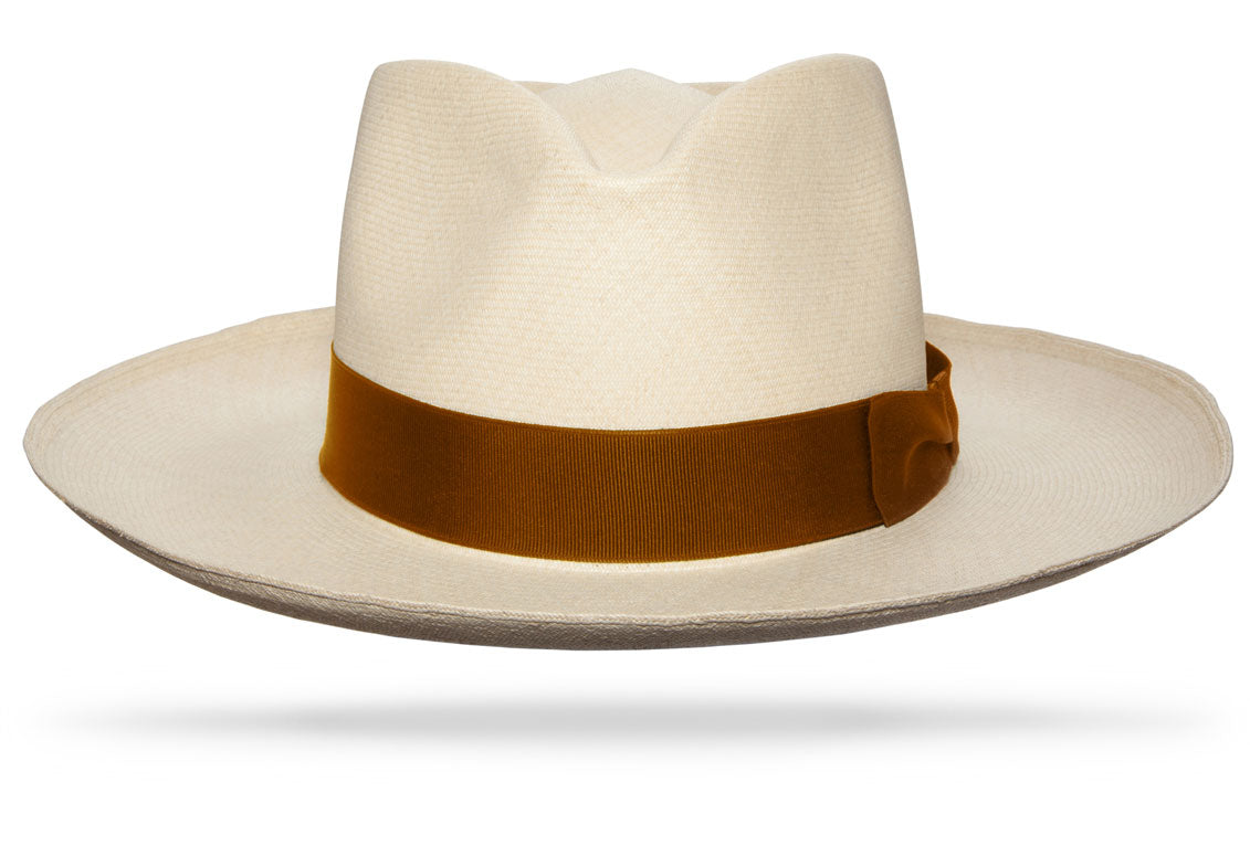 Brown Woven Straw Hat with Tonal Detail