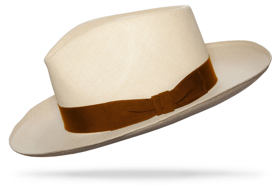 Brown Woven Straw Hat with Tonal Detail