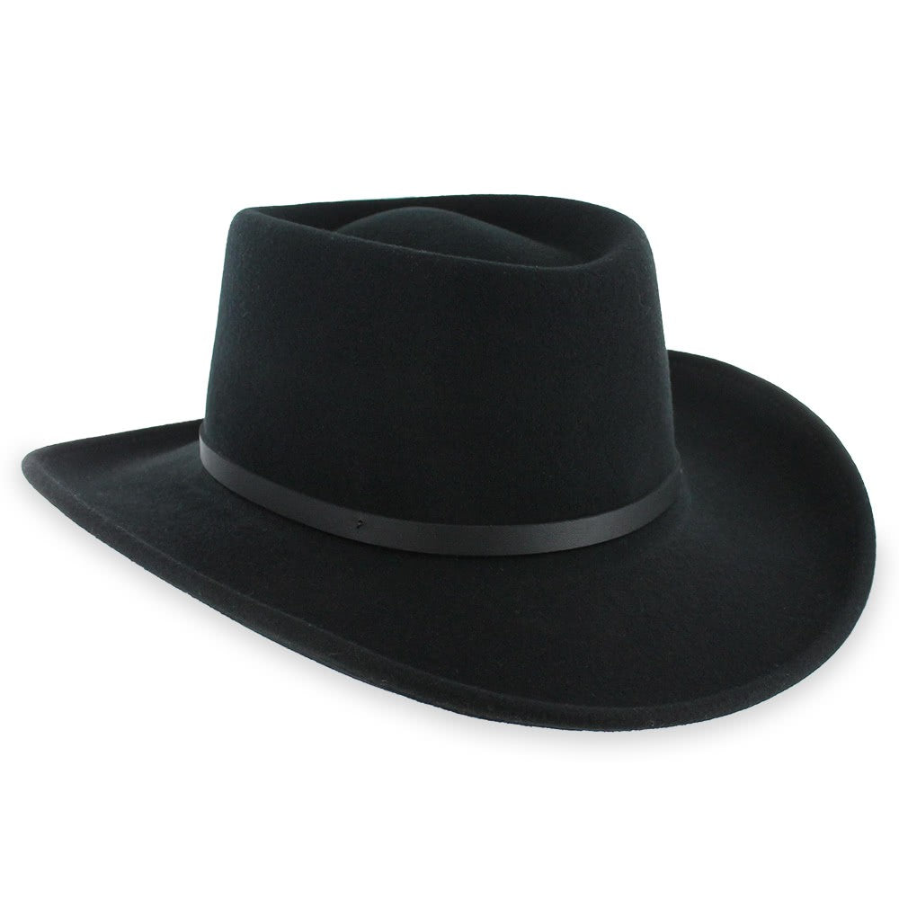 Textured Wool Felt Packable Western Hat - Image 13