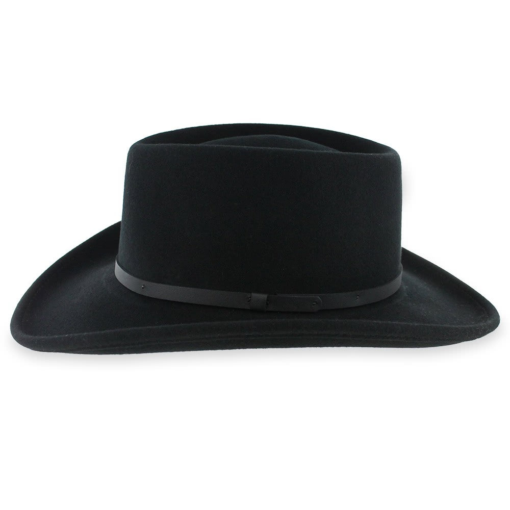 Textured Wool Felt Packable Western Hat - Image 12