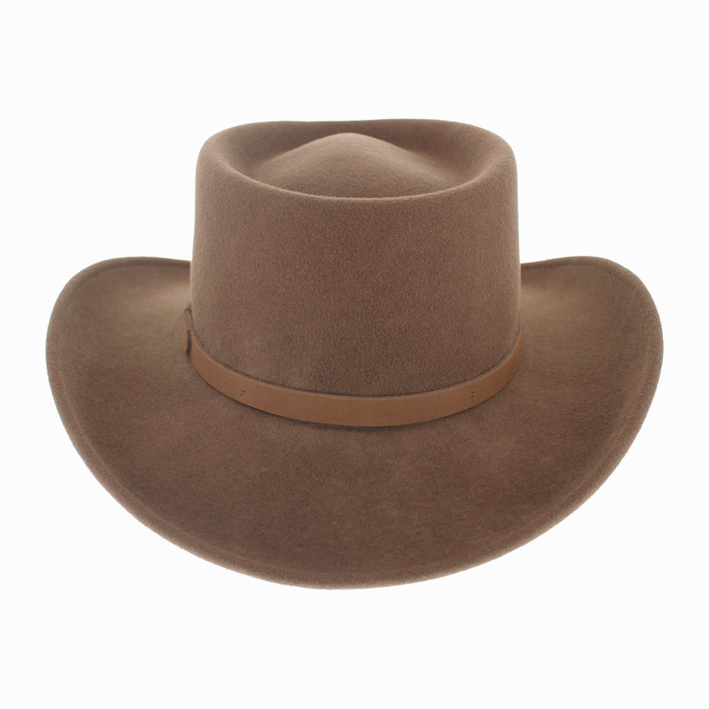 Textured Wool Felt Packable Western Hat - Image 6
